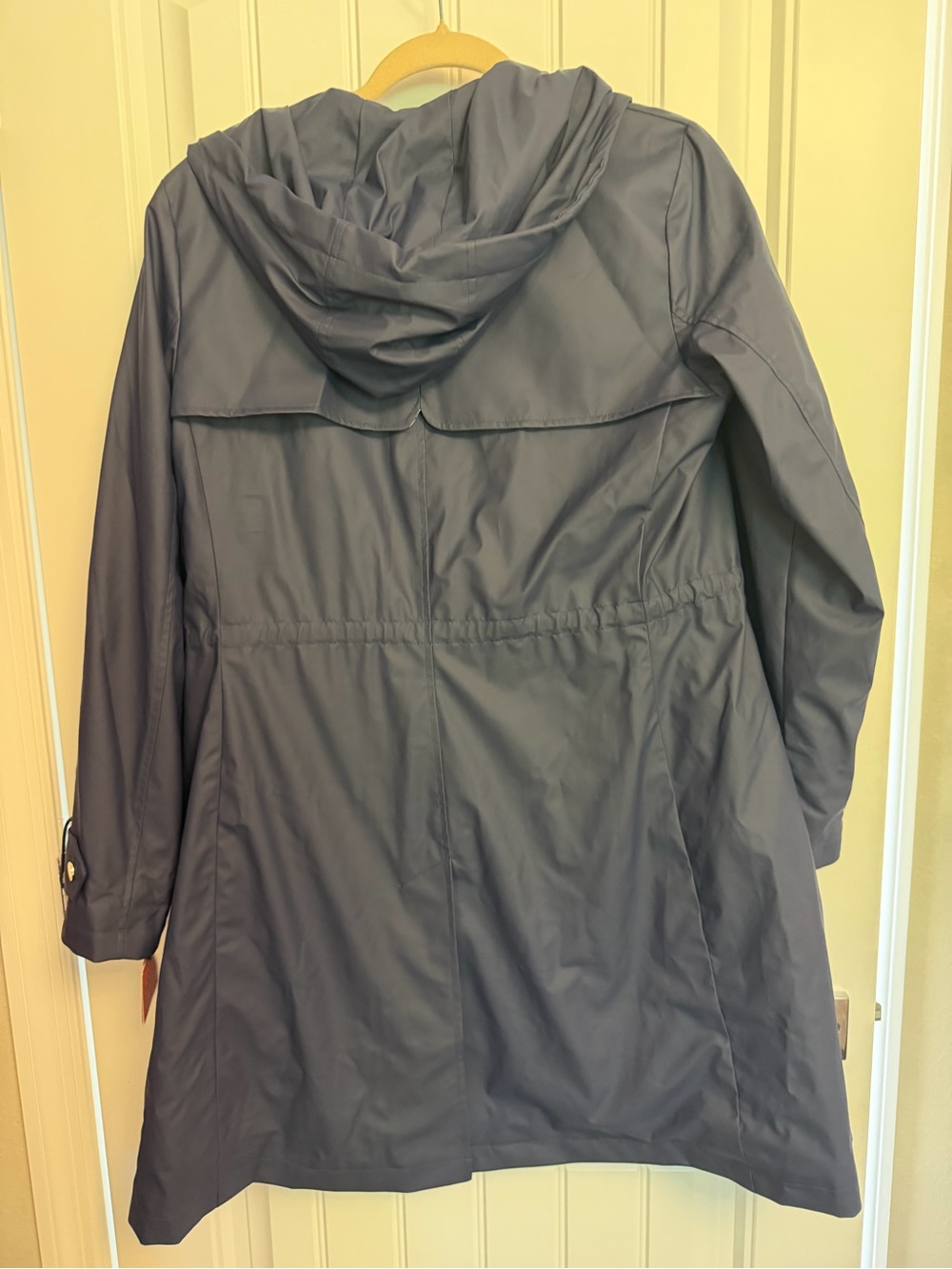 NWT Kate Spade Navy Rain/Trench Coat with Pink Lining size S - Picture 2 of 5